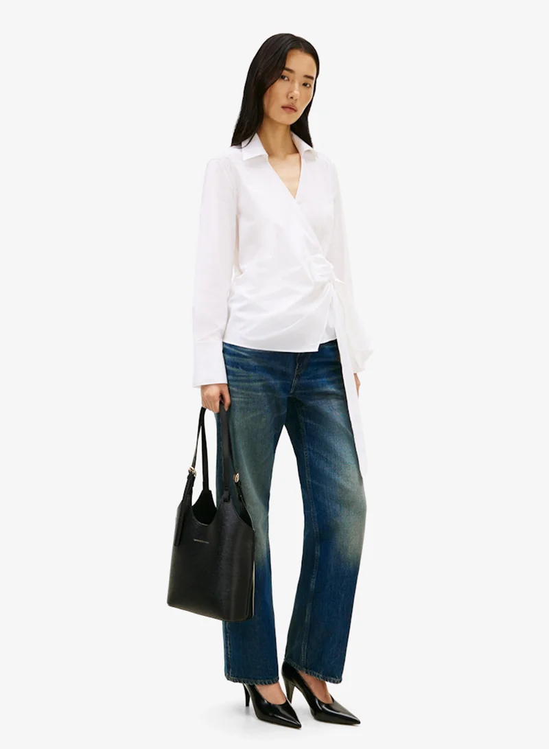 TOMMY HILFIGER Modern Metallic Logo Tote Bag